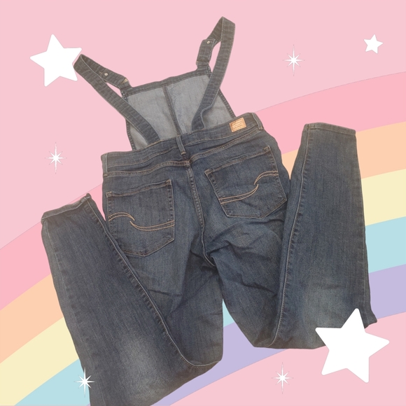 #2284 Levi's Signature bib jeans women M - Picture 2 of 2